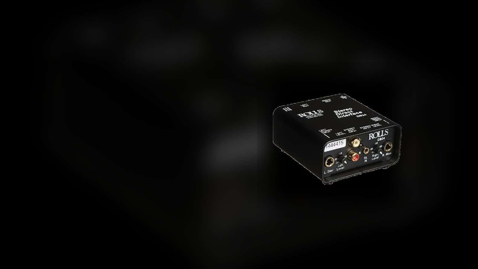 Passive stereo direct box with inputs and controls visible