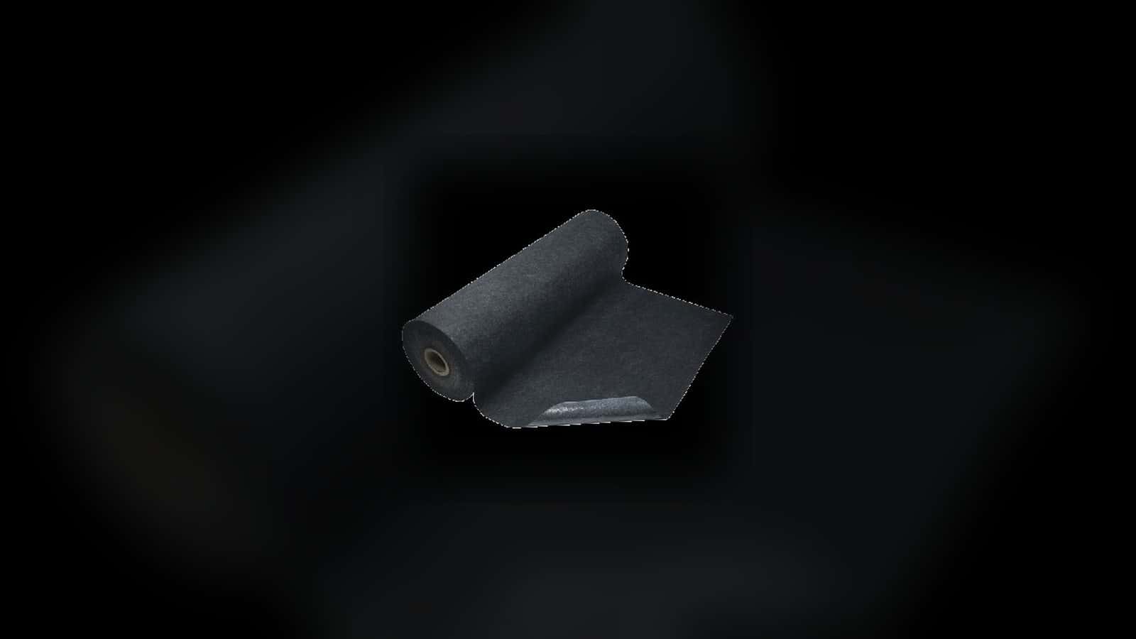 Black 4-by-36-foot event carpet roll shown as an isolated product