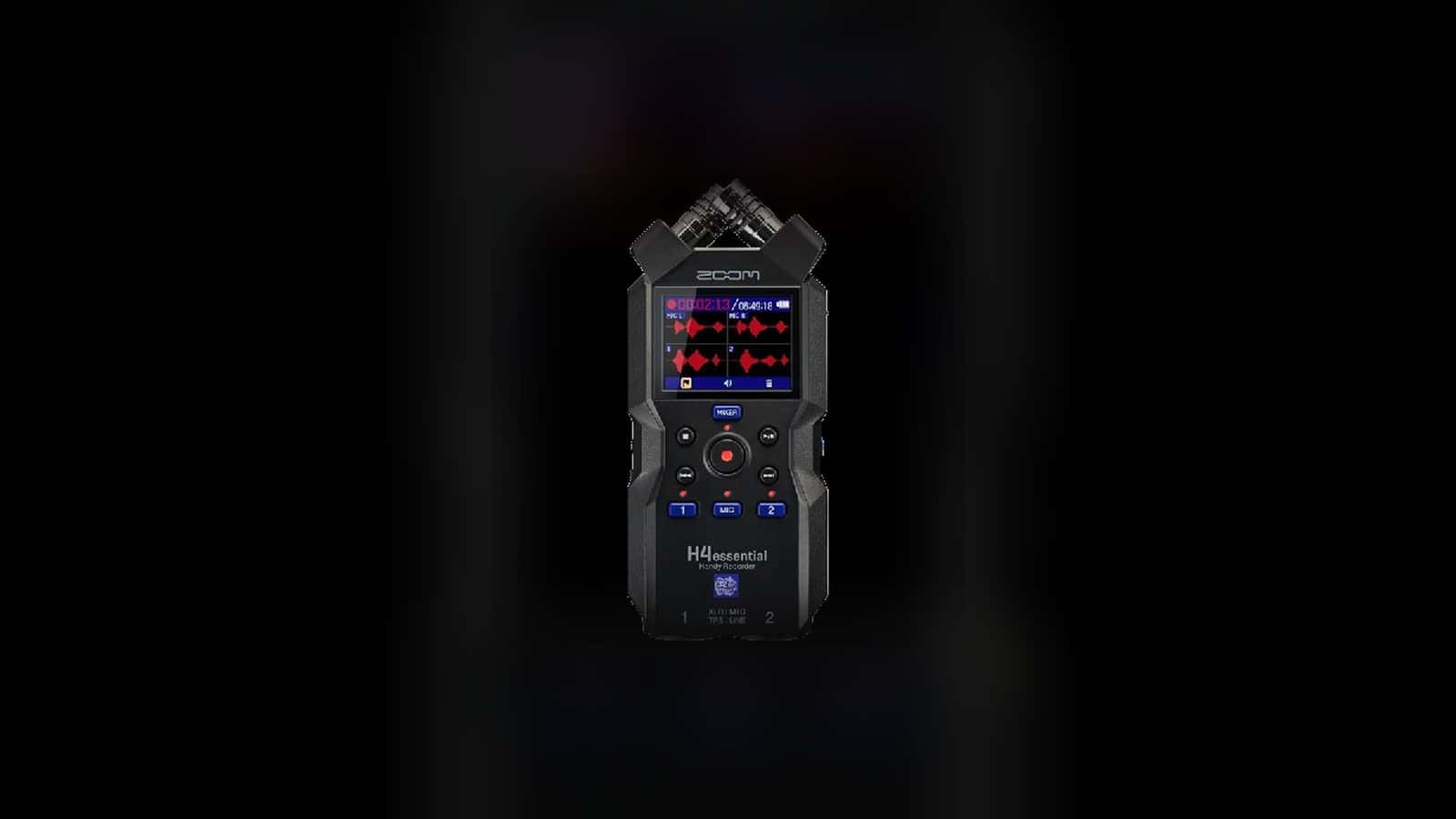 Zoom H4 Essential handheld audio recorder shown front-on
