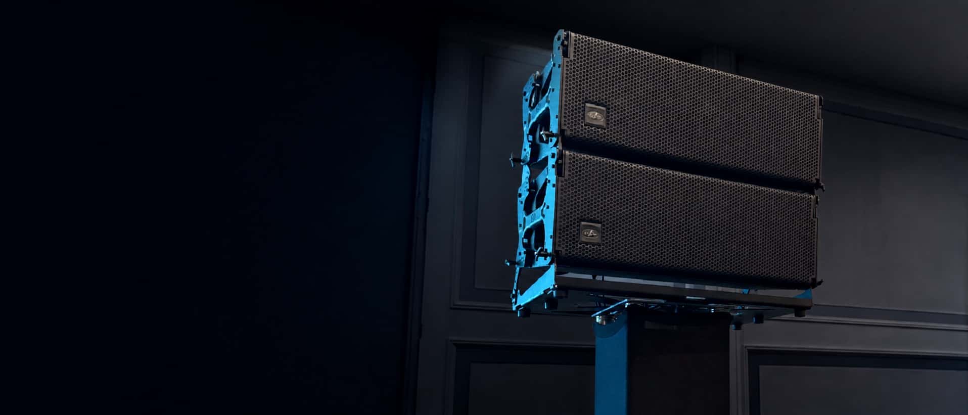 Professional speakers installed for an event venue