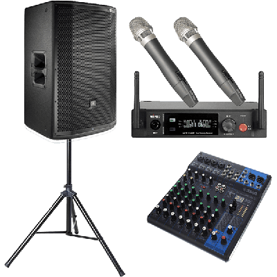 Wireless Mic and Speaker Bundle