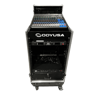 Odyssey 16U Rolling Rack Mixer Case 