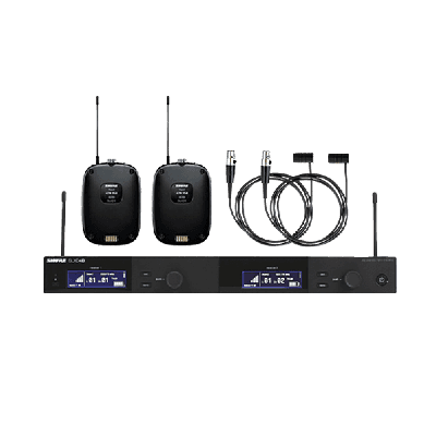 Shure SLXD24D/SLXD1/WL185 Dual Wireless Lapel Microphones  