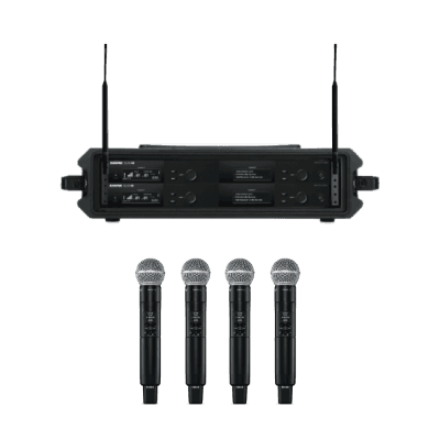4x Shure SLXD4D/SLXD2/SM58 Wireless Microphones 