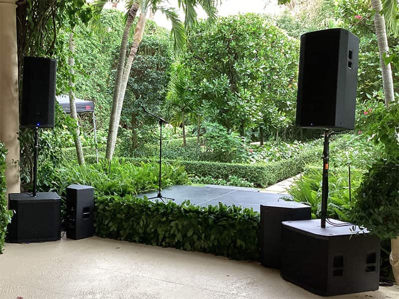 Powered loudspeaker prepared for speech and presentation audio