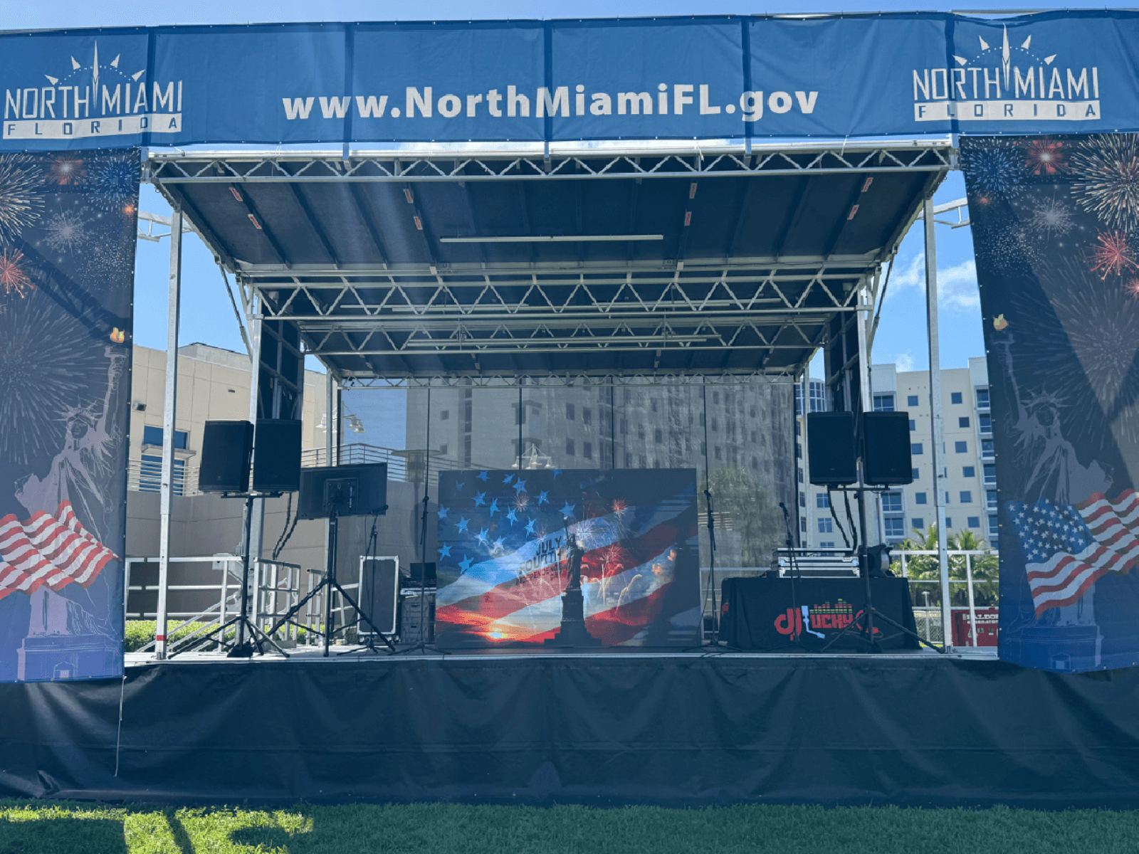Stellar 4th of July in North Miami! event produced by Miami Sound Rental