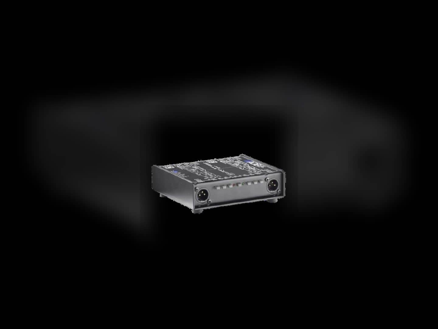 Dual-channel active direct box with front XLR connectors
