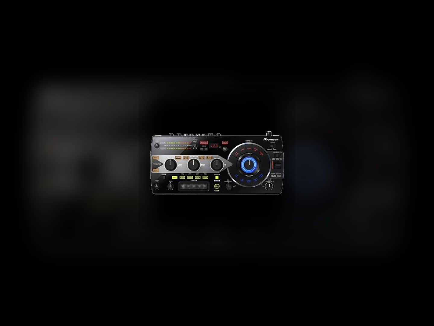 RMX-1000 DJ effects unit with control sections and jog ring visible