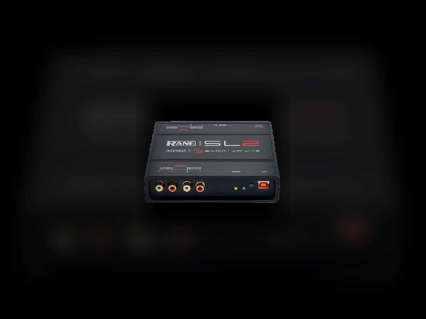Rane SL2 Serato DJ interface with audio and USB connections visible