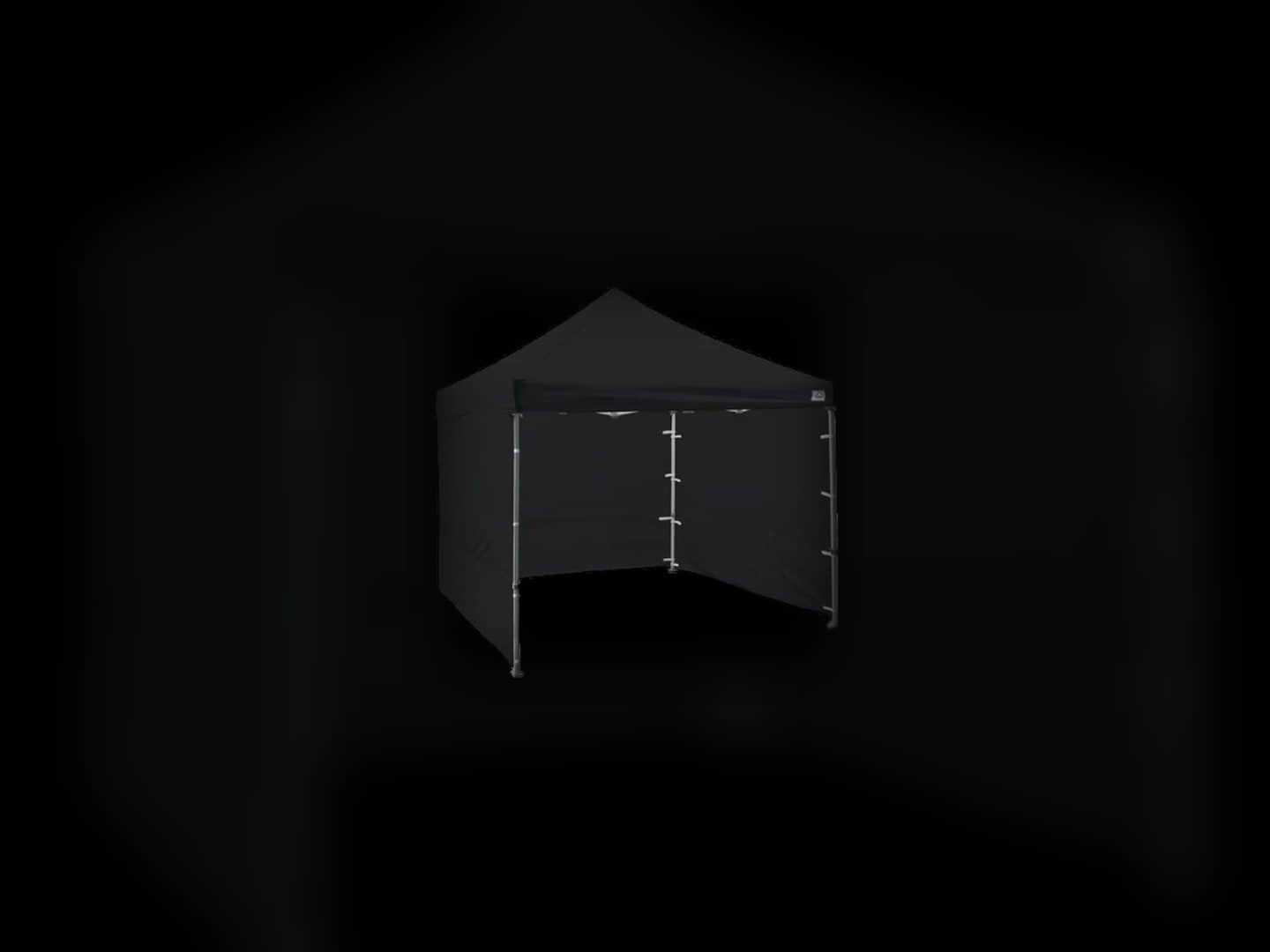 Black canopy wall bundle shown as a clean isolated product set