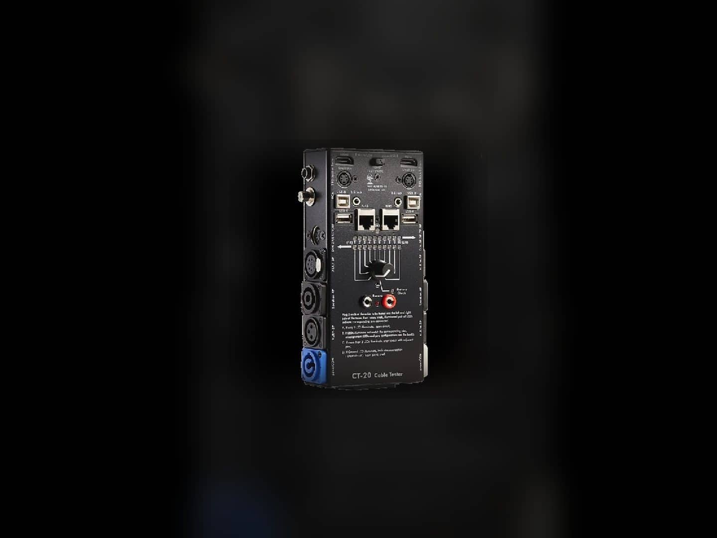 Compact cable tester with multiple production connector ports