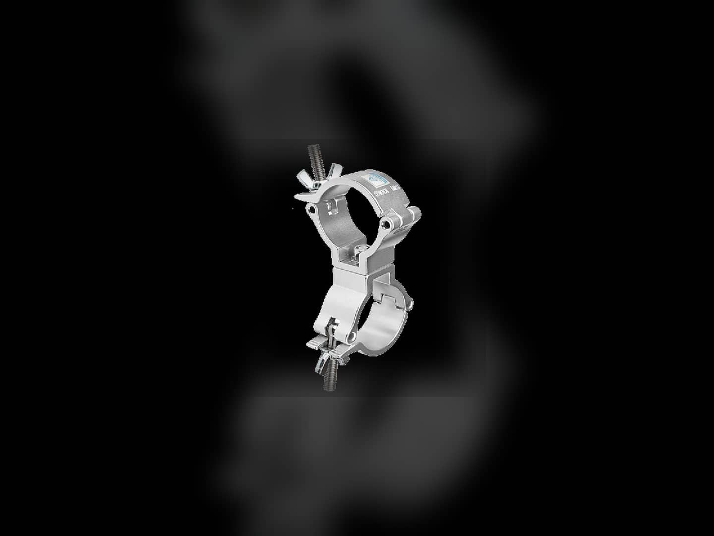 Double truss clamp with opposing circular jaws