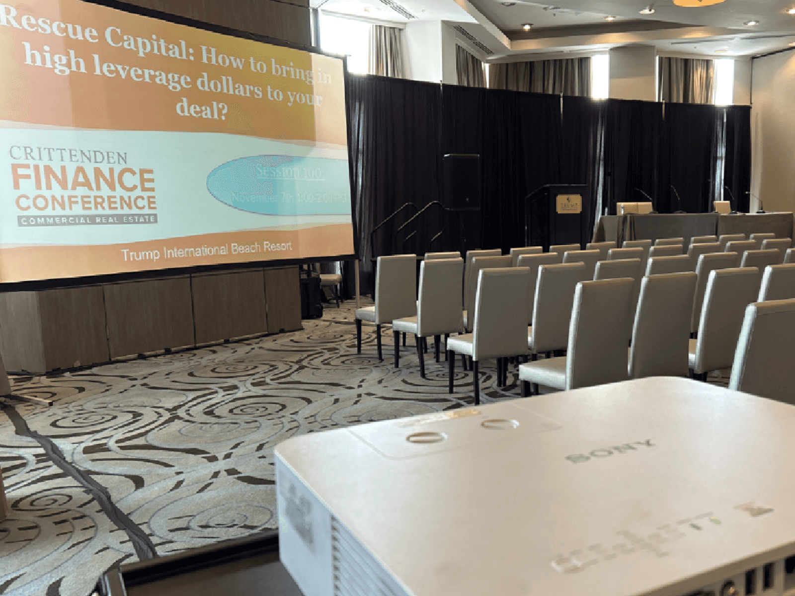 Transforming Finance Conferences event production by Miami Sound Rental