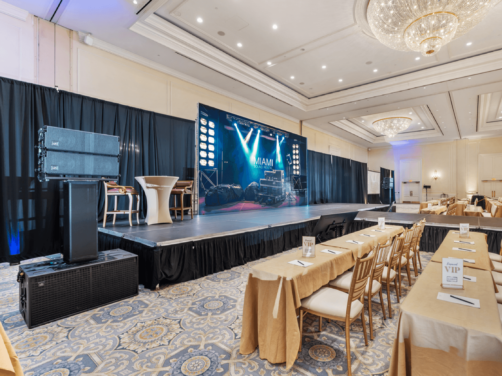 Retirement Conference at Trump Doral event production by Miami Sound Rental