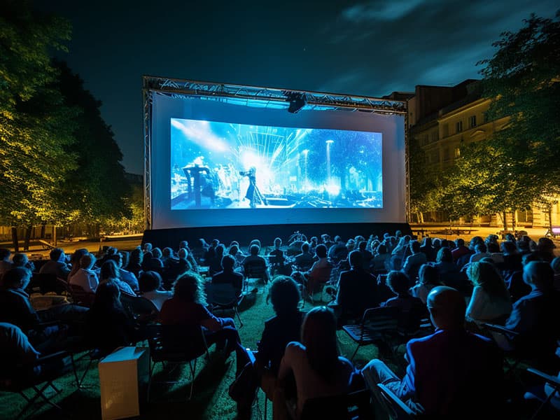 Outdoor cinema screen