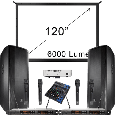 120" Premium Projector Karaoke Bundle