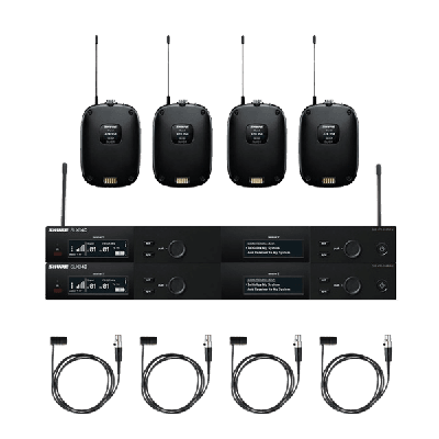 4x Shure SLXD4D/SLXD1/WL185 Wireless Lapel Microphones   used for Empowering Black Travel Summit