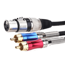 XLR Female to Dual RCA Male Adapter