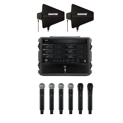 6x Shure SLXD4D/SLXD2/SM58/KSM8 Wireless Microphone Bundle