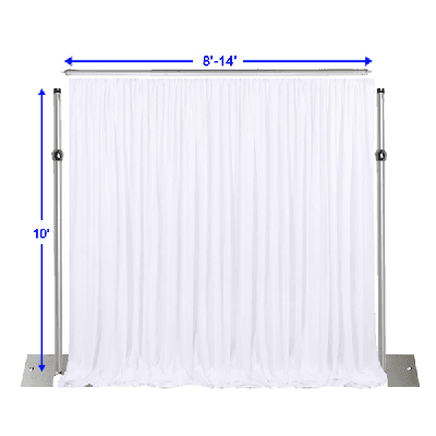 10' White Pipe and Drape Bundle