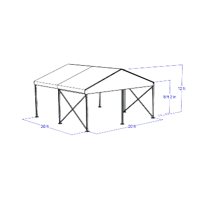 20'x20' Tent With Ground Anchors
