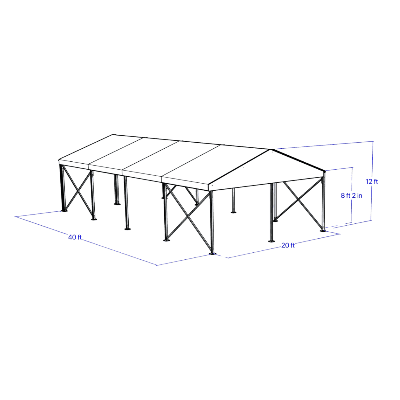 20'x40' Tent with Ground Anchors