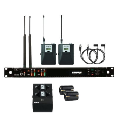 Shure Axient AD4D Wireless Lapel Bundle