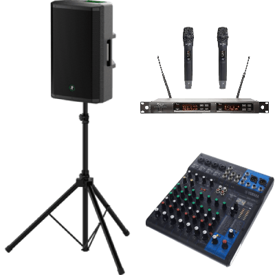 Dual Wireless Microphone & Speaker Bundle