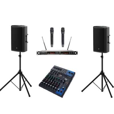 Wireless Dual Microphone And Speaker Bundle