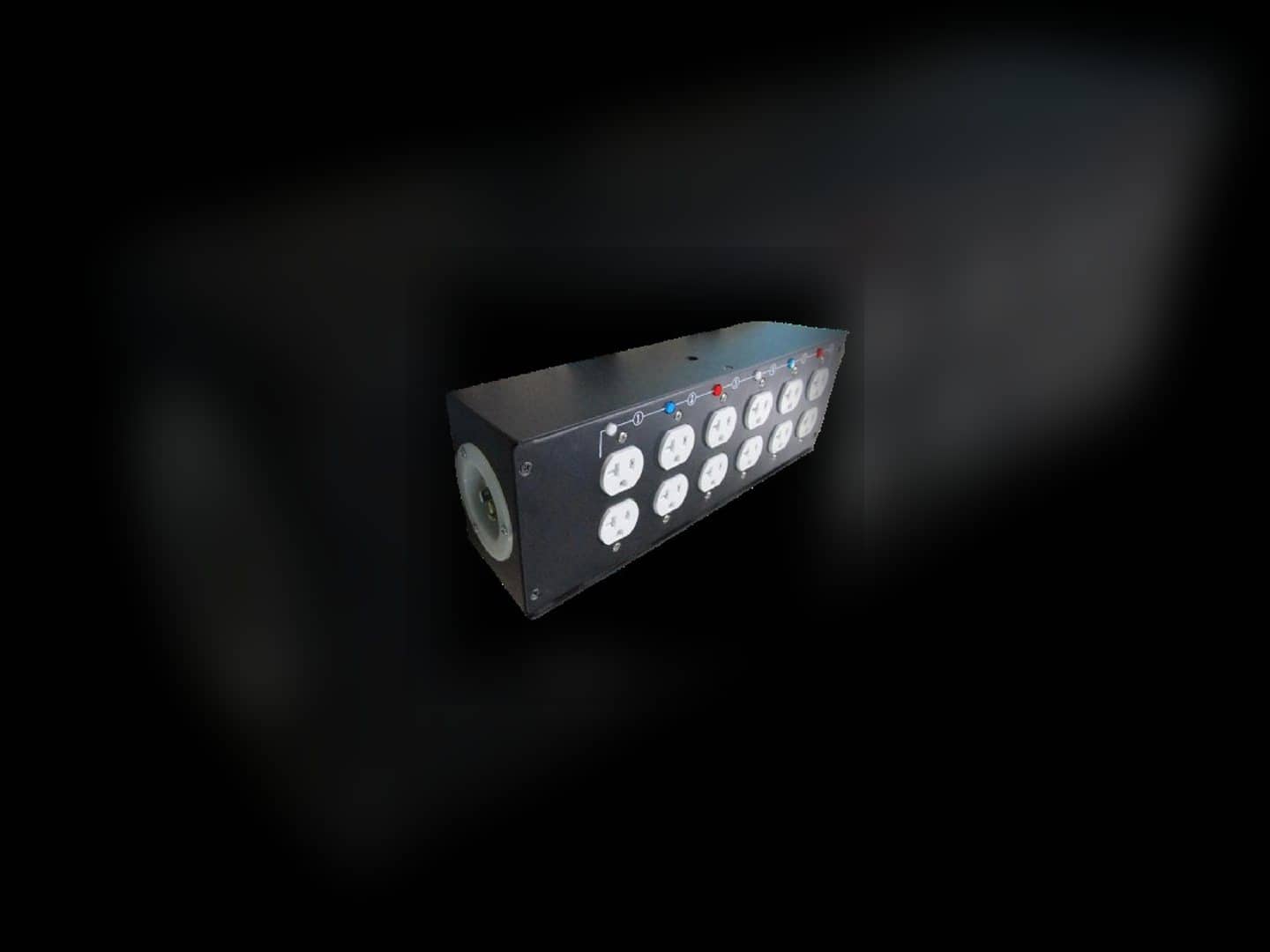 Power distributor box with multiple Edison outlets