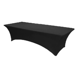 6ft Black Cloth Table Cover