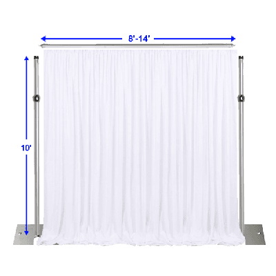 10' White Pipe and Drape Bundle