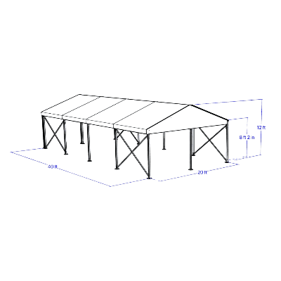 20'x40' Tent with Ground Anchors